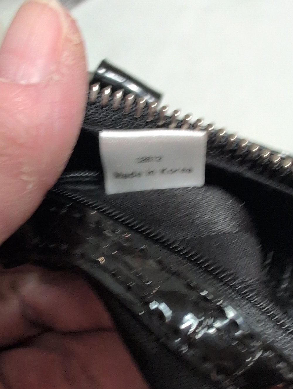 MCM Black Nylon Signature Monogram & Patent Leather Croc Embossed Trim Tote NEW - Picture 16 of 17